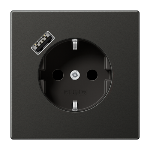 Jung Wcd + lader LS antraciet USB A - 4011377213944 - 20016512