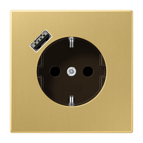 Jung Wcd + lader LS messing klassiek USB A - 4011377213975 - 20020124