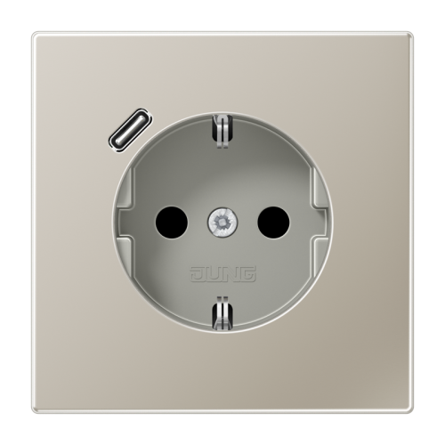 Jung Wcd + lader LS edelstaal USB C - 4011377214002 - 20018549