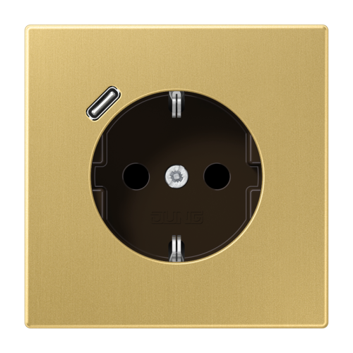 Jung Wcd + lader LS messing klassiek USB C - 4011377214033 - 20020126