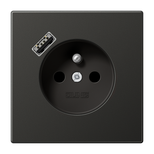 Jung Wcd penaarde + lader LS antraciet USB A - 4011377214149 - 20016525