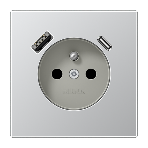 Jung Wcd penaarde + lader LS alu USB A+C - 4011377214262 - 20016521