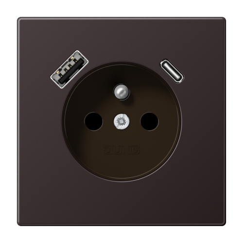 Jung Wcd penaarde + lader LS alu dark USB A+C - 4011377214293 - 20016523