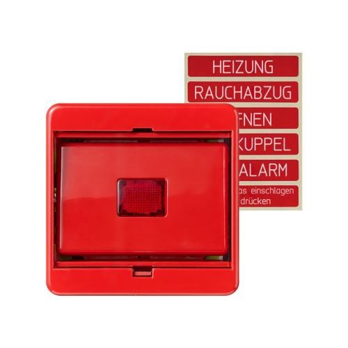 Jung Afdekking met glas rood - 4011377282001 - 20014733
