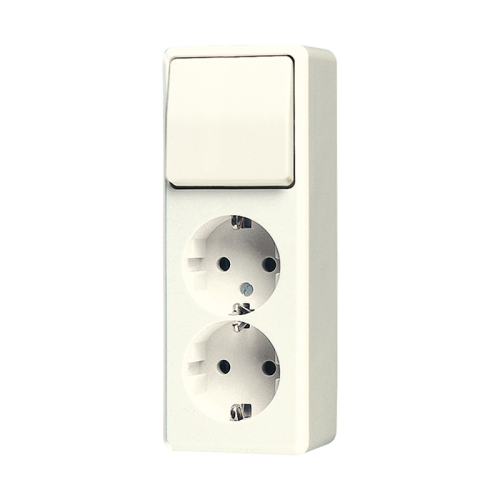 Jung Combinatie wissel AP600 wit met R/A - 4011377316607 - 20014858