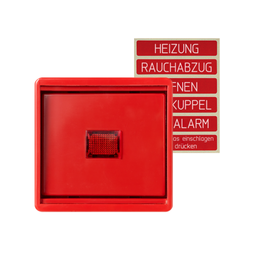 Jung Afdekking met glas rood - 4011377323001 - 20014901