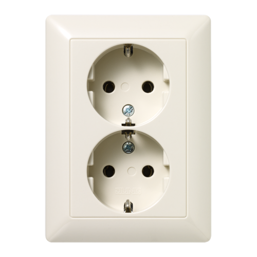 Jung Wcd. AS500 wit 2-voudig met R/A - 4011377329850 - 20017015