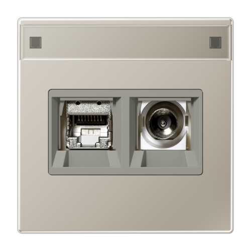 Jung Smart-TV aansluitdoos LS edelstaal - 4011377332645 - 20020311