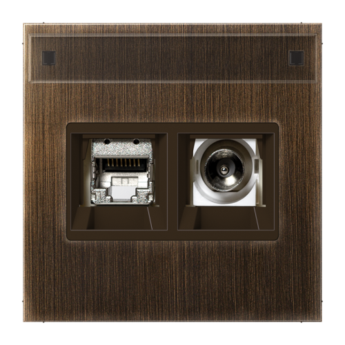Jung Smart-TV aansluitdoos LS messing antiek - 4011377332690 - 20020318