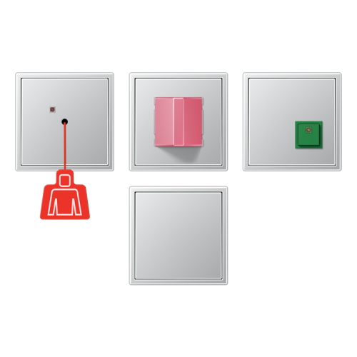 Jung Noodoproepset LS990 in alu. compleet - 4011377337343 - 20020323