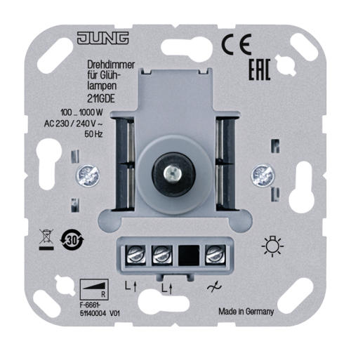 Jung Draaidimmer 100-1000 watt - 4011377343054 - 20014575