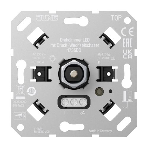 Jung Draaidimmer led met druk-wisselschakelaar - 4011377360556 - 20166590