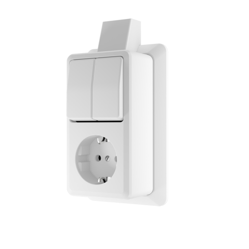 Jung AP600 wcd 1v RA + serieschak +MP, alpwit - 4011377366428 - 20196174