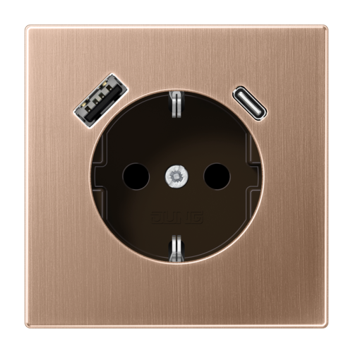 Jung Wcd + lader LS brons USB A+C - 4011377373235 - 20196189
