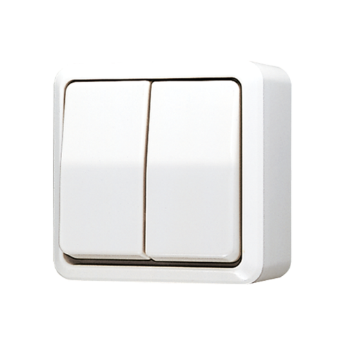 JUNG opbouw serieschakelaar alpin wit 605 AWW - 4011377857001 - 3439155
