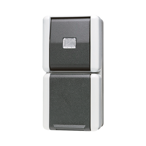 Jung Combinatie wandcontactdoos met beschermi - 4011377990296 - 20015043