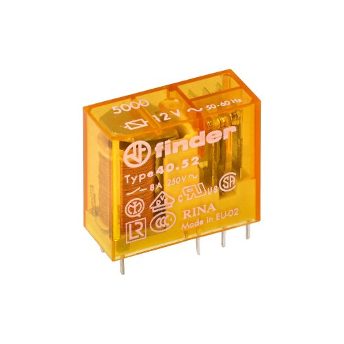 Finder FIN RELAIS 2W 8A 12VAC - 405280125000 1 klein - 20006711