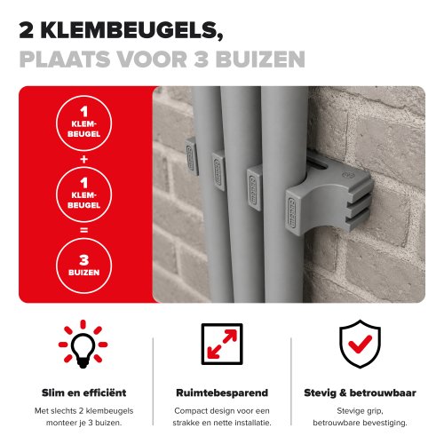 MEPAC klembeugel KB2 16mm grijs a100st KB2 16 G - 413215 3 - 2015156