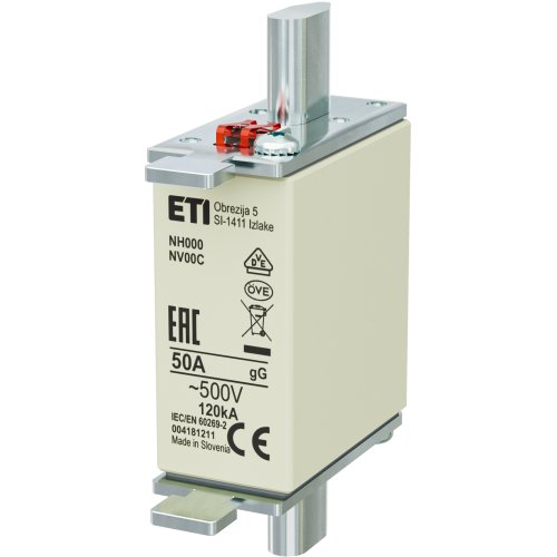 ETI Zekering 500V~ 50A NH000  gG - 416800011 - 20000162