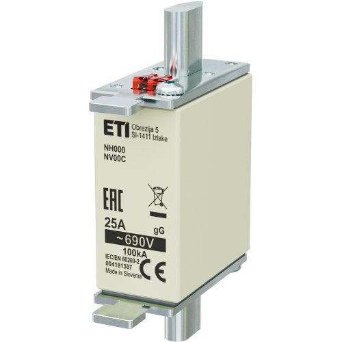 ETI Zekering 690V~ 25A NH00 C gG - 416800307 - 20000236