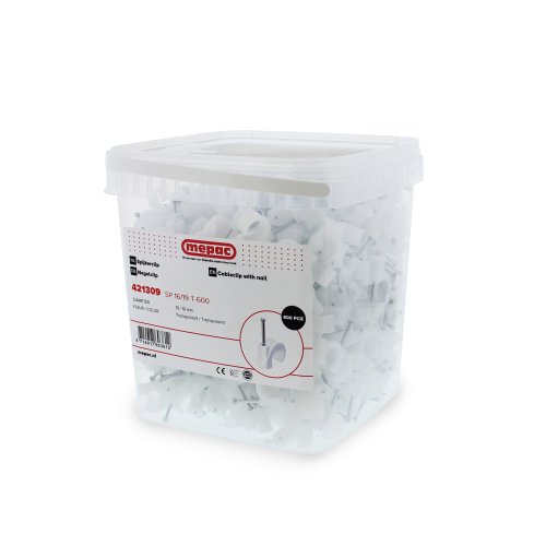 MEPAC Spijkerclip 16/19mm transparant - 600stuks - 421309 - 20041604
