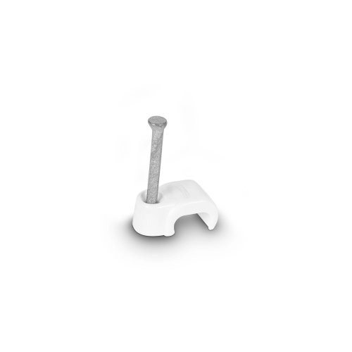 MEPAC Spijkerclip 5/6mm, platte kabel, wit - 421502 - 20041633