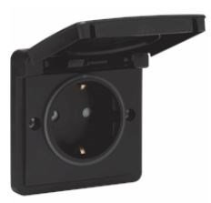 NIKO hydro wcd 1v ra wd met klapdeksel zwart 761-36800 - 4290100 - 4290100