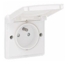 NIKO wcd 1v inbouw klapdeksel met penaarde wit 701-36600 - 4290180 - 4290180