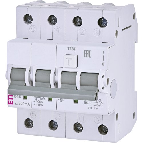 ETI Aardlekaut. KZS-4M B 10A 300mA 3p+n - 431000182 - 20000584
