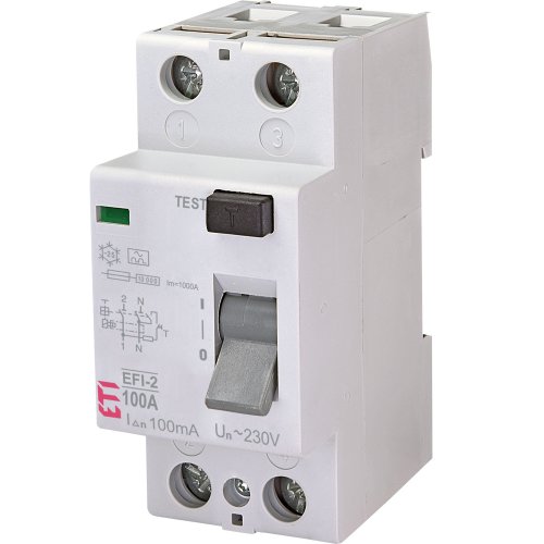 ETI Aardlekschakelaar EFI-2 100A 100mA 2p - 432000026 - 20000619