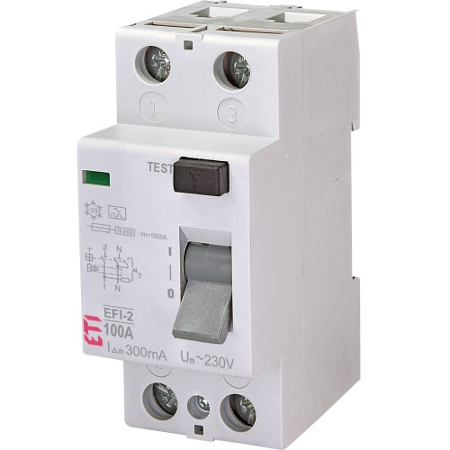 ETI Aardlekschakelaar EFI-2 100A 300mA 2p - 432000036 - 20000620