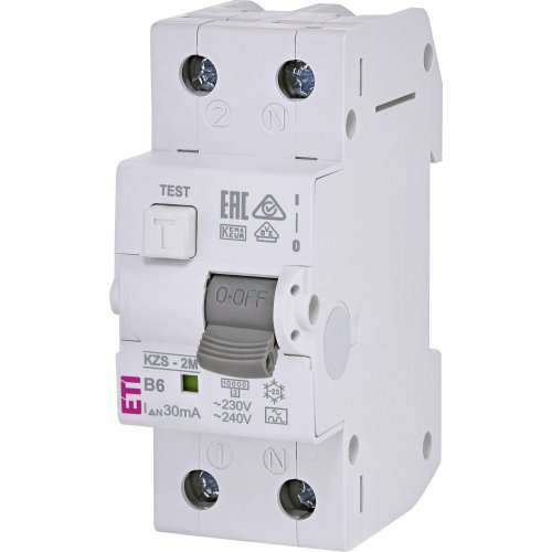 ETI aardlekautomaat b6a 1p+n 30ma kzs-2m - 432000101 - 11002884