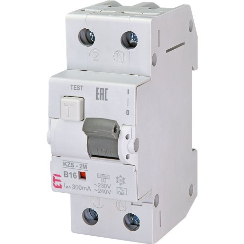 ETI Aardlekaut. KZS-2M B 16A 300mA 1p+n - 432000130 - 20000649