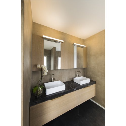 SLV MARYLIN, wandopbouwarmatuur voor binnen, led, chroom, IP44, 3000K, 15W - 4587961340ae732f651eb8b191626d1c - 20023366