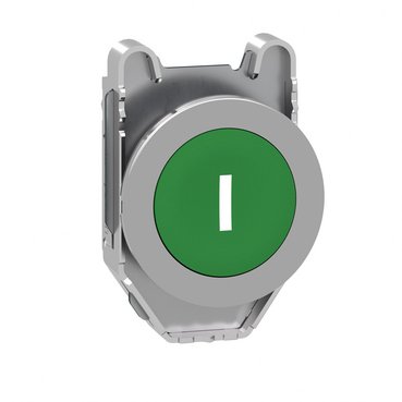 Schneider Electric Kop verzonken drukknop - Metaal - Terugvering - "I" markering - Groen - 45d86dc9bcb884b0e1a64c00d1fc2232 - 20085452