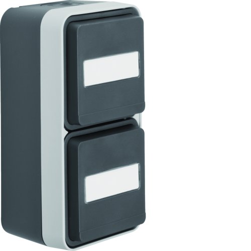 BERKER wcd 2v wd opbouw + tekstplaatje verticaal 47703535 - 47703535 - 11008979