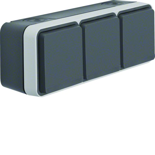 BERKER wcd 3v wd opbouw horizontaal grijs ip55 47733515 - 47733515 - 11008977