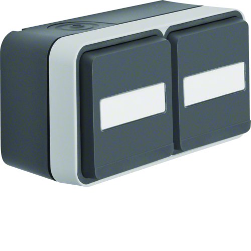 BERKER wcd 2v wd opbouw + tekstplaatje horizontaal 47753535 - 47753535 - 11008978
