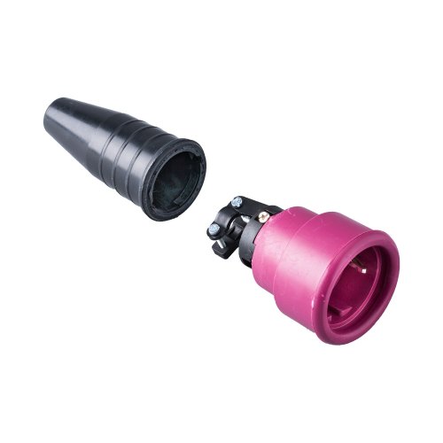 Keraf Volrubber koppelcontactstop 16A 250V~ randaarde blok paars - 4c3576421016db7b0ea7f8ae1403a5ef - 20157286