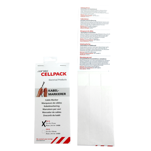 CELLPACK Kabelmarkering CM10 75x0,08 max kabeldiam 13mm VP60 - 4de0cc8c c4ee 47ed a5b2 21d1cbef7cd2 - 20009071