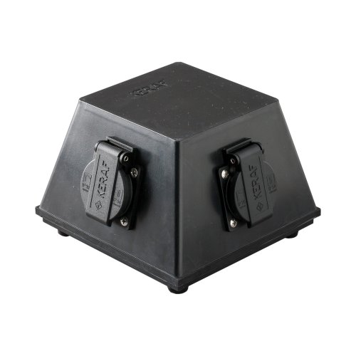 Keraf Type 18 volrubber verdeler 3x randaarde zwart - 4f9dca08222f42bde4a855d9aef44dc3 - 20157532