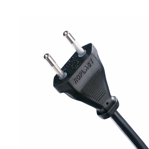 aansluitsnoer vts 2x0,75 met eurostekker 2 meter zwart - 517300005 - 1009265