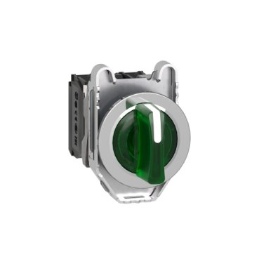 Schneider Electric Illuminated selector switch flush mounted, metal, green, &Oslash;30, 3 positi - 51cf1bf6ef9c48e3cf3192807fe5c5a8 - 20083763