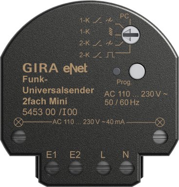 GIRA enet draadloze universele zender 0v mini 545300 - 545300 - 3300426
