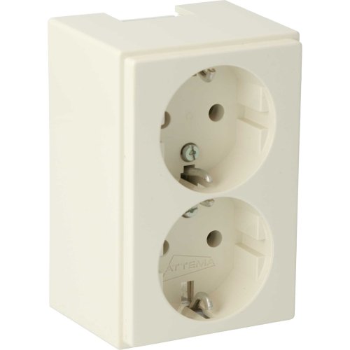 ATTEMA opbouw wandcontactdoos 2v ra zc25 creme AT5580 - 5486b6e764837afe047becd1c9d4d2ac - 11003187