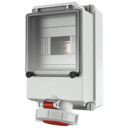 Mennekes WCD 32A 5P 6H 400V IP67 + rail - 5530 - 20022119