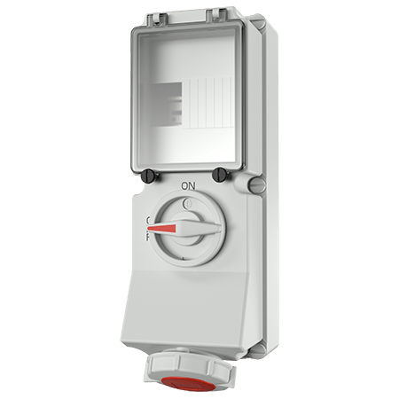 Mennekes WCD 16A 5P 6H 400V IP67 DUO + rail - 5633a - 20022214
