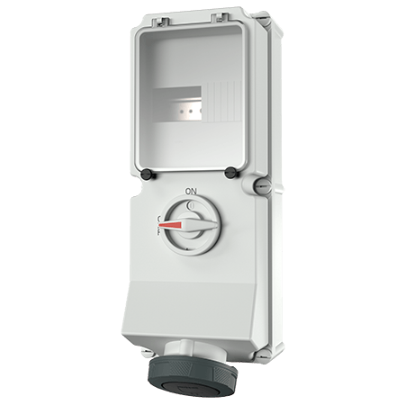 Mennekes WCD 63A 4P 7H 500V IP67 DUO + rail - 5641a - 20022218