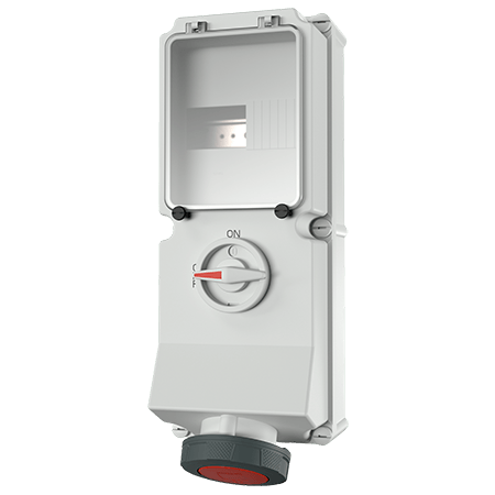 Mennekes WCD 63A 5P 6H 400V IP67 DUO + rail - 5643a - 20022219
