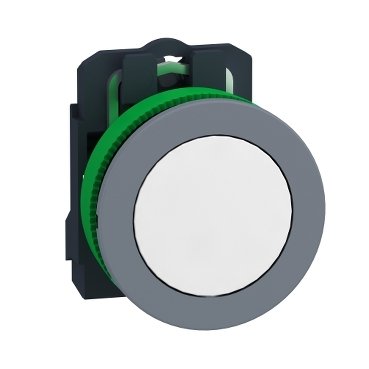 Schneider Electric Harmony XB5 - Inbouwdrukknop - wit - 1NO - veerretour cp grijs - 5b5d52fb4f8b17d8846e6e12f4bee70a - 20084091